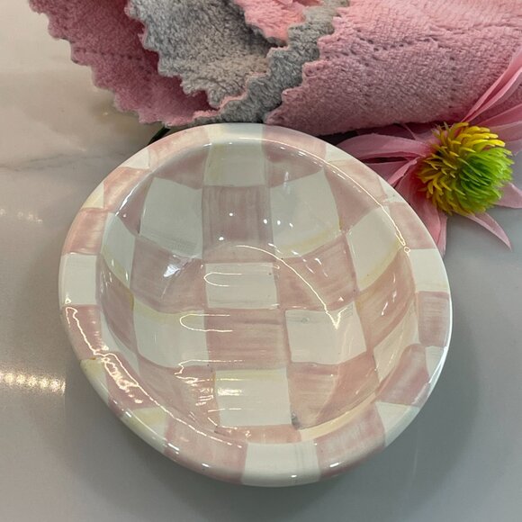 MacKenzie-Childs Rosy Check Soap Dish-NEW - Picture 16 of 16